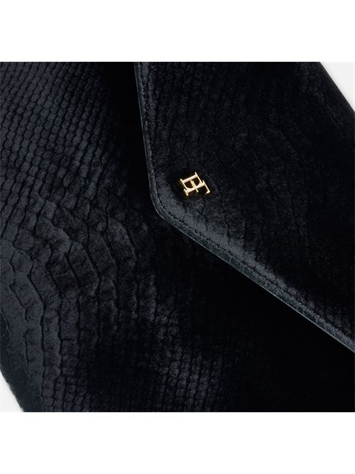 Borsa a spalla in velluto con stampa cocco ELISABETTA FRANCHI | BS26A67E2/110